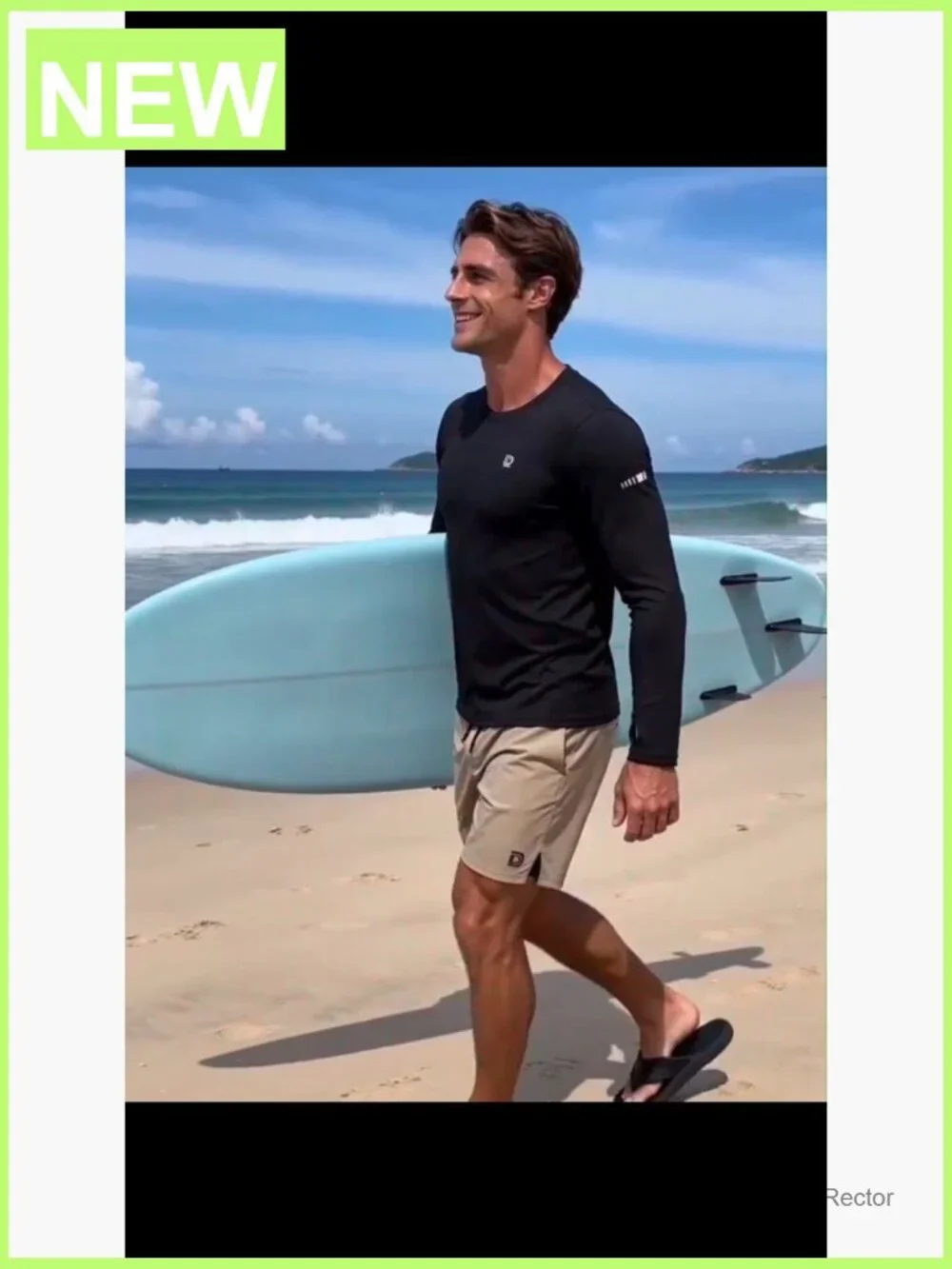 Men's UPF 50+ Sun Protection Long Sleeve Rash Guard Quick Dry UV Athletic